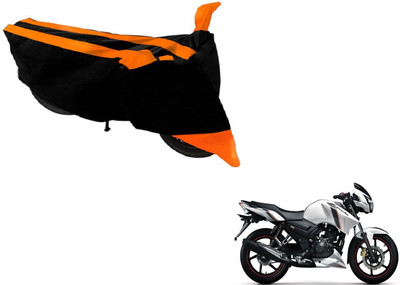 Amanzo Two Wheeler Cover for TVS(Apache RTR 180, Black, Orange)