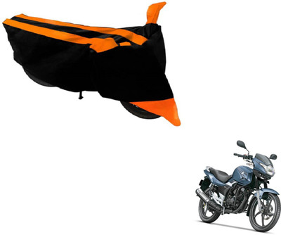 Amanzo Two Wheeler Cover for Suzuki(GS 150R, Black, Orange)