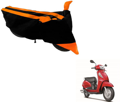 Amanzo Two Wheeler Cover for Suzuki(Access SE, Black, Orange)