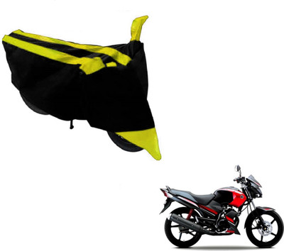 NIKS Two Wheeler Cover for Yamaha(Gladiator, Black, Yellow)