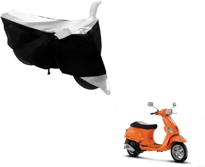 MOCKHE Two Wheeler Cover for Universal For Bike(Vespa SXL, Black, Silver)