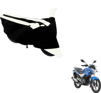 MOCKHE Two Wheeler Cover for Bajaj(Discover 125 DTS-i, Black, White)
