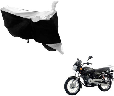 MOCKHE Two Wheeler Cover for Bajaj(Boxer, Black, Silver)