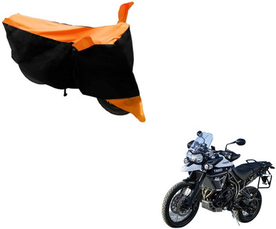 MOCKHE Two Wheeler Cover for Triumph(Tiger 800 XCA, Black, Orange)