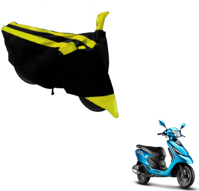 MOCKHE Two Wheeler Cover for TVS(Zest, Black, Yellow)