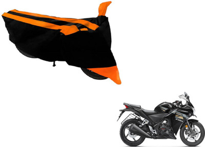 Amanzo Two Wheeler Cover for Honda(CBR 250R, Black, Orange)