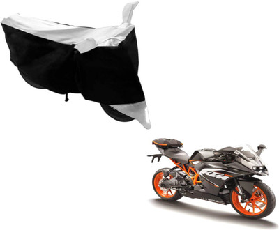 Flipkart SmartBuy Two Wheeler Cover for KTM(RC 200, Black, Silver)