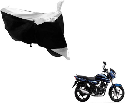 MOCKHE Two Wheeler Cover for Bajaj(Discover, Black, Silver)