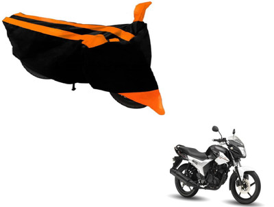 Amanzo Two Wheeler Cover for Yamaha(SZ R, Black, Orange)