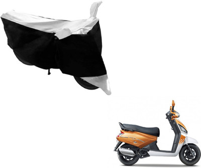 MOCKHE Two Wheeler Cover for Mahindra(Gusto, Black, Silver)