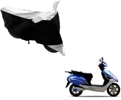 MOCKHE Two Wheeler Cover for Lohia(Fame, Black, Silver)