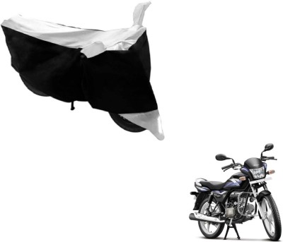 MOCKHE Two Wheeler Cover for Hero(Splendor Pro, Black, Silver)