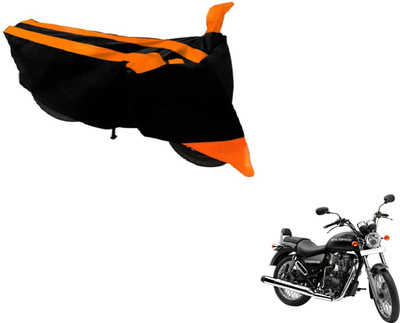 Amanzo Two Wheeler Cover for Royal Enfield(Thunderbird 350, Black, Orange)