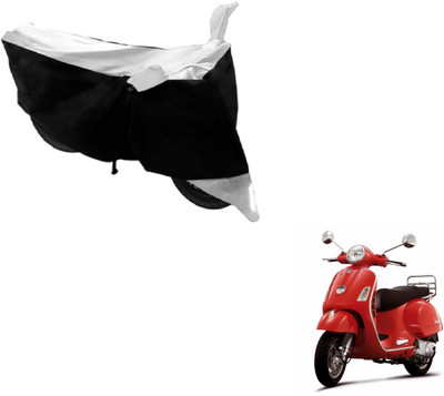 Flipkart SmartBuy Two Wheeler Cover for Universal For Bike(Vespa LX, Black, Silver)