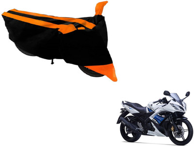 Amanzo Two Wheeler Cover for Yamaha(YZF R15 S, Black, Orange)