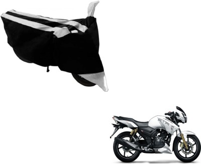 NIKS Two Wheeler Cover for TVS(Apache RTR 160, Black, Silver)