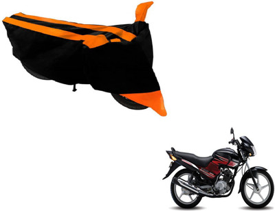 Amanzo Two Wheeler Cover for Yamaha(YBR 125, Black, Orange)