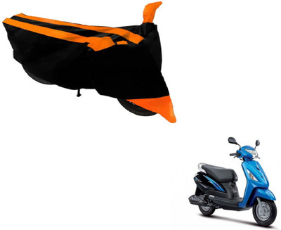 Amanzo Two Wheeler Cover for Suzuki(Zeus, Black, Orange)
