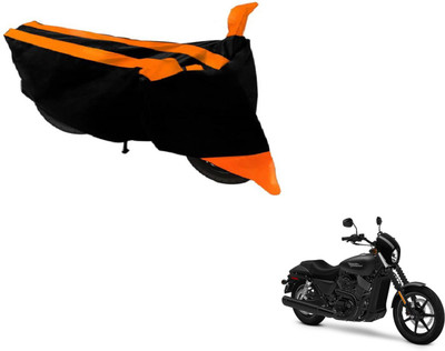Amanzo Two Wheeler Cover for Harley Davidson(Black, Orange)