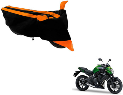 Amanzo Two Wheeler Cover for Kawasaki(Z250, Black, Orange)