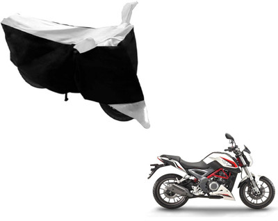 MOCKHE Two Wheeler Cover for DSK Benelli(TNT 25, Black, Silver)
