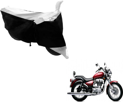 MOCKHE Two Wheeler Cover for Royal Enfield(Twin spark, Black, Silver)