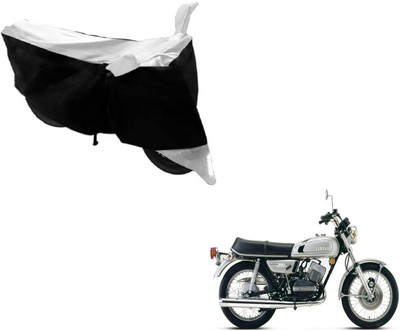 MOCKHE Two Wheeler Cover for Yamaha(RD 350, Black, Silver)