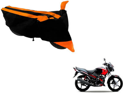 Amanzo Two Wheeler Cover for Yamaha(Gladiator, Black, Orange)