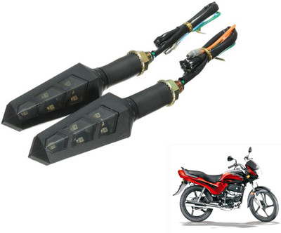 PRTEK Front, Rear LED Indicator Light for Hero Passion Plus(Yellow)