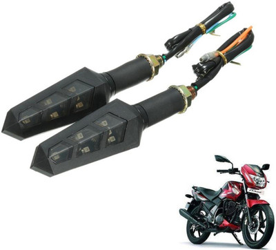 PRTEK Front, Rear LED Indicator Light for TVS Flame SR125(Yellow)