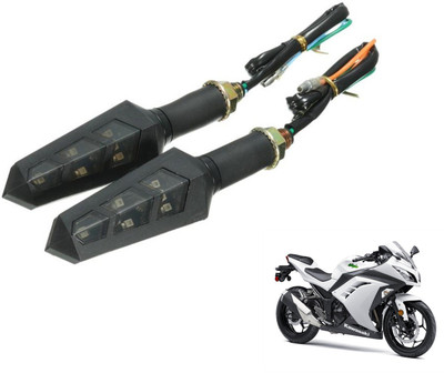 PRTEK Front, Rear LED Indicator Light for Kawasaki Ninja 300(Yellow)