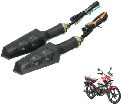 PRTEK Front, Rear LED Indicator Light for Hero Splender iSMART(Yellow)