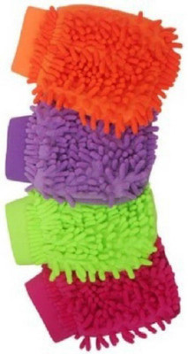 Gentle e kart Microfiber Vehicle Washing  Hand Glove(Pack Of 4)