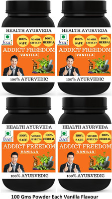 Health Ayurveda Addict From Addiction - Vanilla Flavor - 100 gms Powder (Pack Of 4)(4 x 100 g)