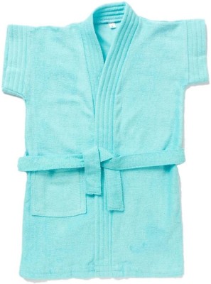 Sand Dune Sky Blue Free Size Bath Robe(1 Bathrobe, For: Baby Girls, Sky Blue)