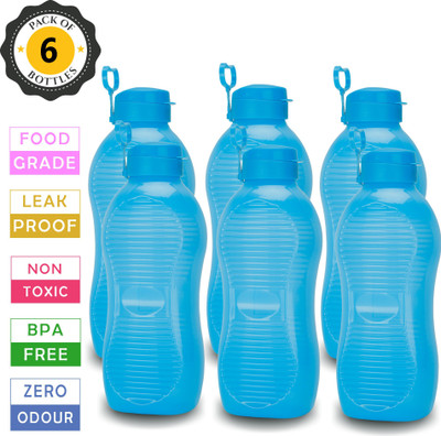 Oliveware 2000 ml Plastic Bottle(Pack of 6, Blue)