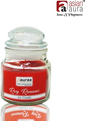 Asian Aura Rosy Romance, Highly Fragranced, Jar Candle,2.65 Oz Wax (Pack of 1). Candle(Red, Pack of 1)