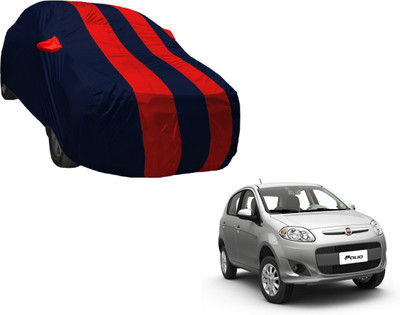 Auto Hub Car Cover For Fiat Palio (With Mirror Pockets)(Black, Red)