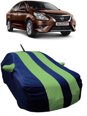 MoTRoX Car Cover For Nissan Sunny (With Mirror Pockets)(Green)