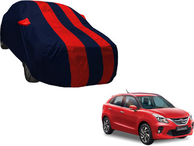 Amanzo Car Cover For Toyota Universal For Car (With Mirror Pockets)(Black, Red)