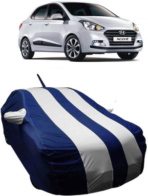 MoTRoX Car Cover For Hyundai Xcent (With Mirror Pockets)(White)