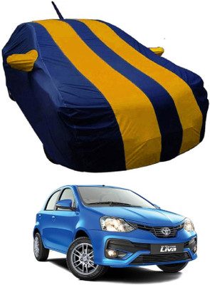 MoTRoX Car Cover For Toyota Etios Liva (With Mirror Pockets)(Orange)