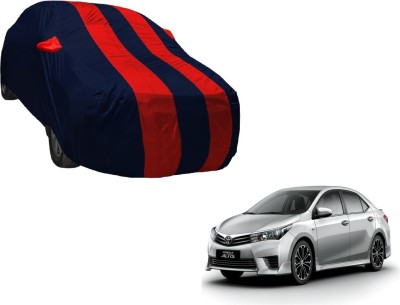 Auto Hub Car Cover For Toyota Corolla Altis (With Mirror Pockets)(Black, Red)