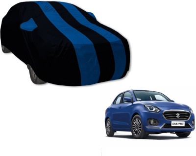 Auto Hub Car Cover For Maruti Suzuki Swift Dzire (With Mirror Pockets)(Black, Blue)