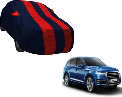 Amanzo Car Cover For Audi Q7 (With Mirror Pockets)(Black, Red)