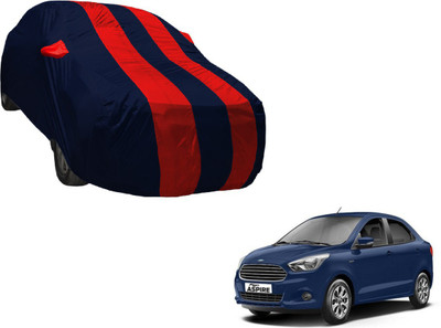 Auto Hub Car Cover For Ford Figo Aspire (With Mirror Pockets)(Blue, Red)