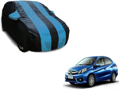 Flipkart SmartBuy Car Cover For Honda Amaze (With Mirror Pockets)(Black, Blue)