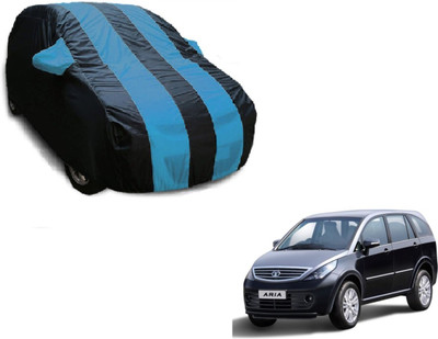 Flipkart SmartBuy Car Cover For Tata Aria (With Mirror Pockets)(Black, Blue)