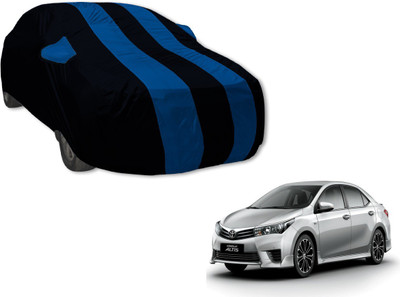 Amanzo Car Cover For Toyota Corolla Altis (With Mirror Pockets)(Black, Blue)
