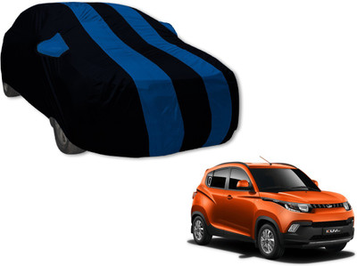 Amanzo Car Cover For Mahindra KUV100 (With Mirror Pockets)(Black, Blue)